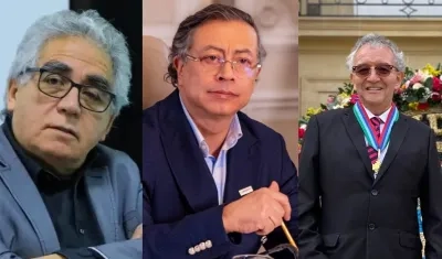 Augusto Rodríguez, el expresidente Gustavo Petro, y Jorge Lemus. 