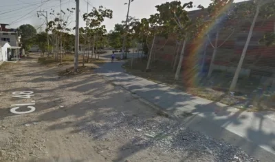 Lugar donde fue asesinado el joven al mediodía de este domingo. 
