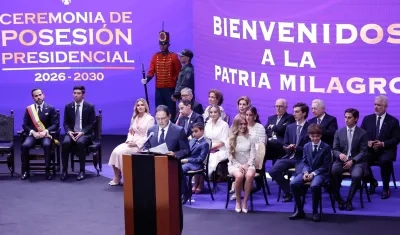El presidente del Congreso Honorio Henríquez durante su discurso