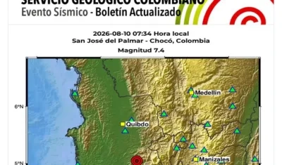 Informe oficial del SGC sobre el terremoto del lunes