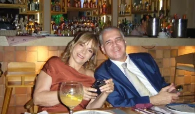 Jairo Hernán Saavedra y su esposa Victoria Caicedo