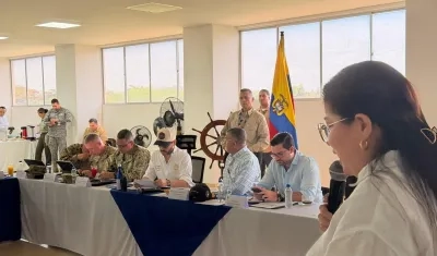 La Alcaldesa de Soledad interviniendo en el Consejo de Seguridad de este domingo