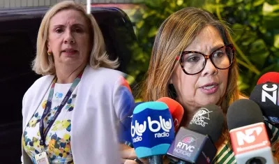 La exfiscal Lucy Laborde y la Fiscal General de la Nación, Luz Adriana Camargo.