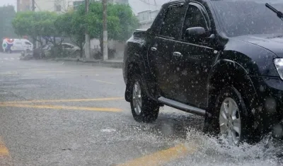 Lluvia en la ciudad de Barranquilla. 