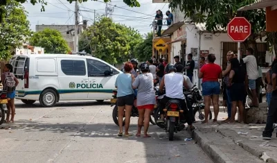 Lugar del asesinato en el barrio Los Olivos