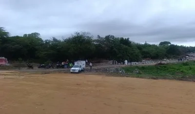Lugar donde encontraron el cuerpo.