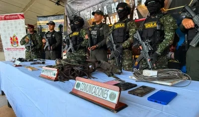 Material incautado en la operación.