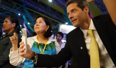 El ministro de Industria, Comercio y Turismo, Mauricio Gómez, en la feria Sabor Barranquilla. 
