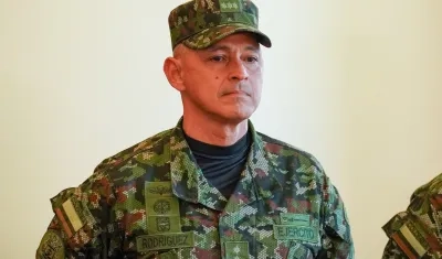 El mayor general Erick Rodríguez, comandante de las Fuerzas Militares.