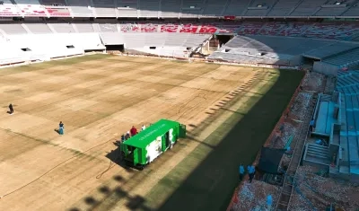 Así avanzan las obras en el estadio Metropolitano.