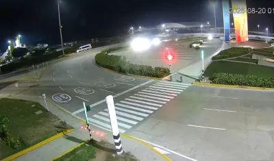 Momento del accidente.