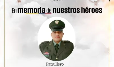 Patrullero Yehison Ahumada García.