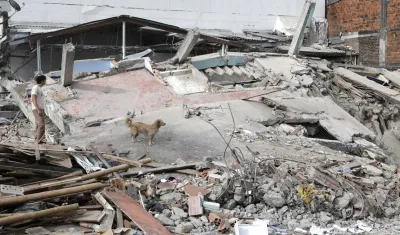 Edificación destruida en Pereira.