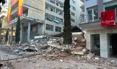 Edificación caída en Pereira. 