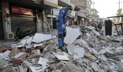 Destrozos por el terremoto en la ciudad de Pereira. 