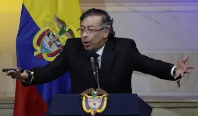 El Presidente saliente Gustavo Petro.