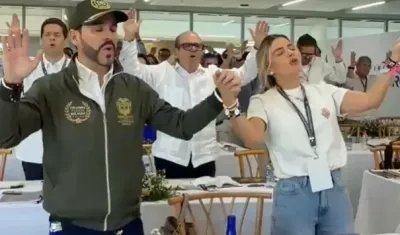 El Presidente electo Abelardo De La Espriella y la primera dama Ana Lucía Pineda.