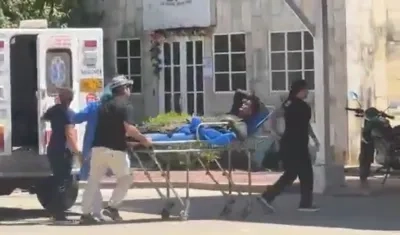 Un militar herido llegando al hospital de Pelaya