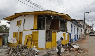 Una casa en El Cairo afectada por el terremoto