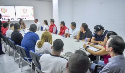 Reunión del AMB con autoridades en Malambo. 