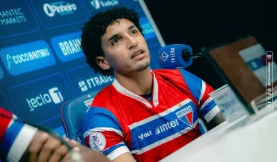 El colombiano Gabriel Fuentes, jugador del Fortaleza. 