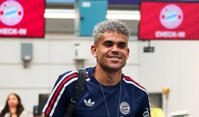Luis Díaz, con su nuevo club, previo al viaje a Asia con el Bayern Múnich.