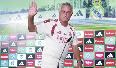José Mourinho, entrenador del Real Madrid, concedió rueda de prensa este viernes.
