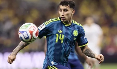 Gustavo Puerta, jugador del Racing de Santander y la Selección Colombia.