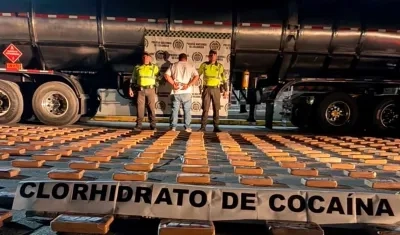 La cocaína incautada.