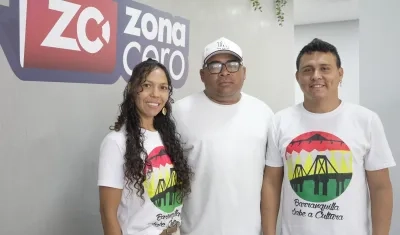 Lisseth Méndez Aguas, Tomás Jiménez Díaz y Génesis Vargas Jiménez, fundadores de MonuBaq. 