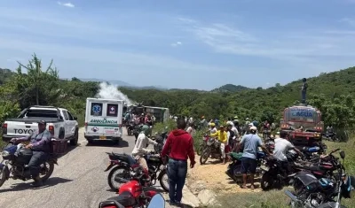 Lugar donde ocurrió el accidente del bus escolar. 