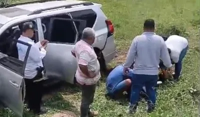 Momento del accidente. 