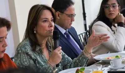 Ana María Vesga, ministra de Salud, reunida con la bancada del Centro Democrático.