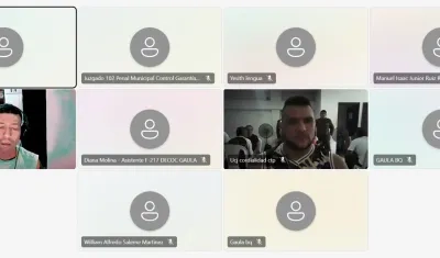 Johnny Insignares Vera y Romer De La Cruz Raga Velásquez en audiencia de imputación de cargos. 