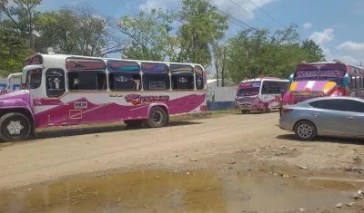 Buses de Riomag sin operar. 
