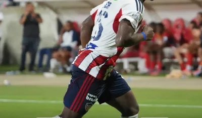 La celebración de Déiber Caicedo.