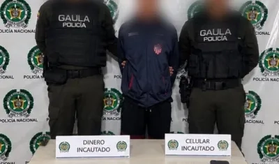 Capturado por extorsión. 