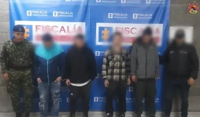 Capturados en el operativo de liberación. 