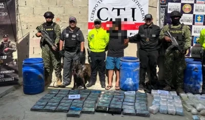 Capturado en Galapa junto a la droga incautada.