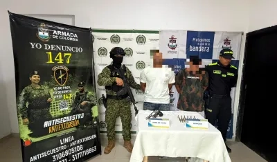Las capturas fueron realizadas por la Armada Nacional y la Policía.  