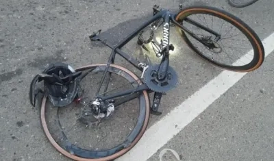 Imagen de un accidente en la Vía al Mar.