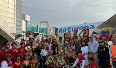 La delegación que viajó a Madrid.