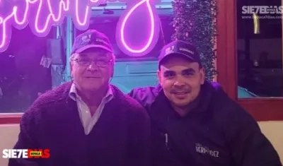Carlos Bermúdez y su hijo el concejal Juan David. 
