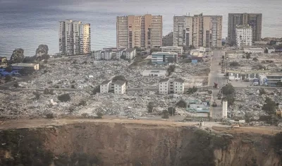 Edificios afectados en el terremoto del pasado 24 de junio en La Guaira. 