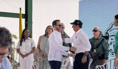 El Presidente Abelardo De La Espriella y el alcalde Alejandro Char.