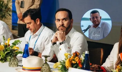 El Presidente Abelardo De La Espriella y el gobernador Luis Alfonso Escobar.