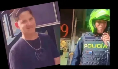 El artista callejero y el subintendente de la Policía Nacional