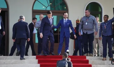 El secretario de Estado de Estados Unidos, Marco Rubio, y el Presidente Abelardo De La Espriella.