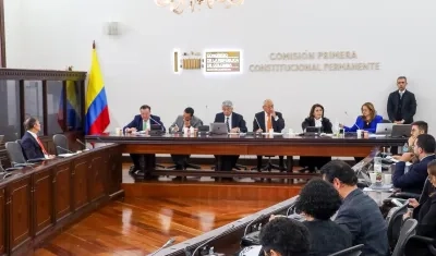 Entidades judiciales en la Comisión Primera del Senado.