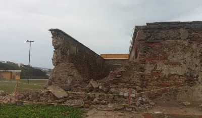 Estructura del Castillo de Salgar colapsada